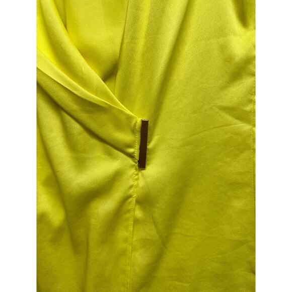 Ann Taylor Women Faux Wrap Tank Top Size 16 Butter Yellow Career - Picture 4 of 10